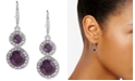 Charter Club Crystal & Stone Halo Drop Earrings, Created for Macy's